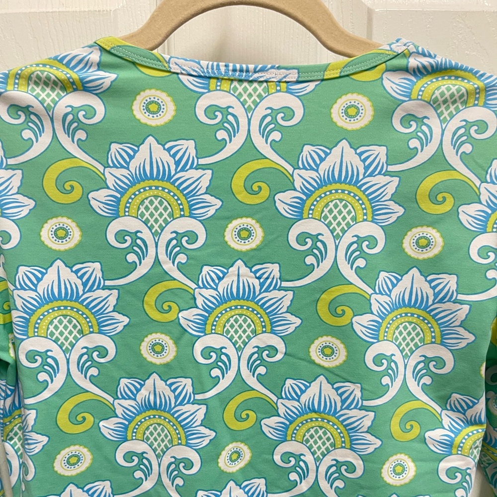 J. Mclaughlin Blue Scroll Pattern Blouse - image 8